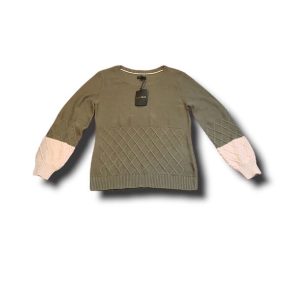 𝅺Goldray Womens Markie Diamond Stitch‎ Pullover Sweater Size Large NWT - Picture 1 of 5
